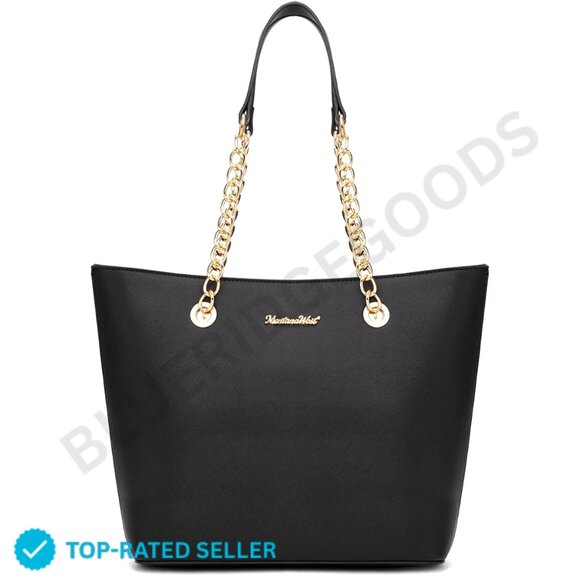Brand New MontanaWest Tote Black Chain Top-handle - Picture 1 of 4